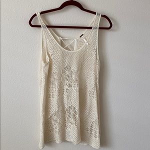 Free People crochet top/coverup